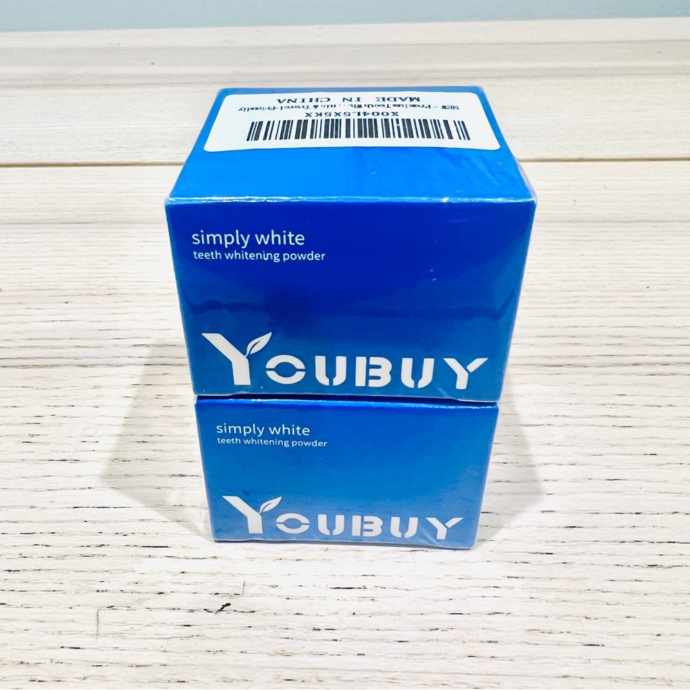 Youbuy Simply White Teeth Whitening Powder, 2 Pack. New, expire 2028